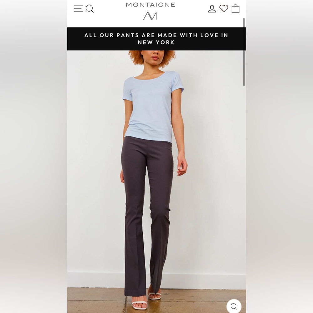 AVENUE MONTAIGNE Bellini Charcoal Flare Pants